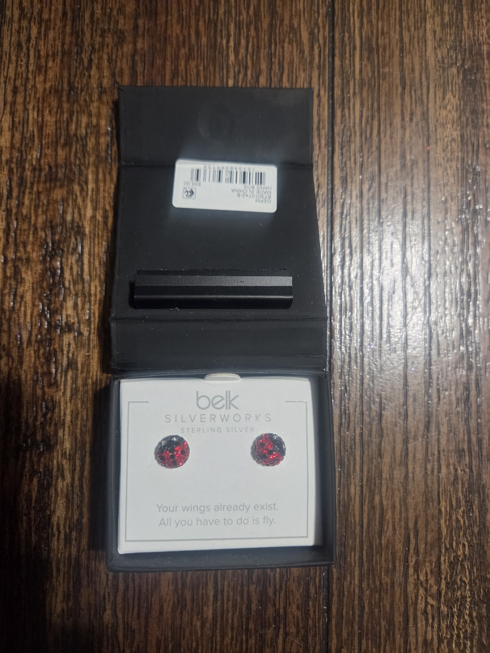 belk Silverworks Sterling Silver Ladybug Earrings